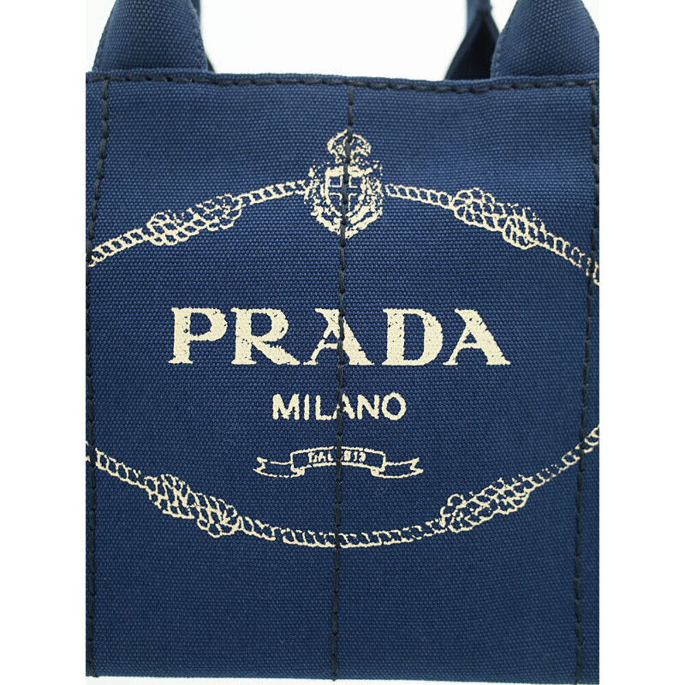 Prada Blue Denim Tote Canvas 2way Bag Canapa - Picture 5 of 9